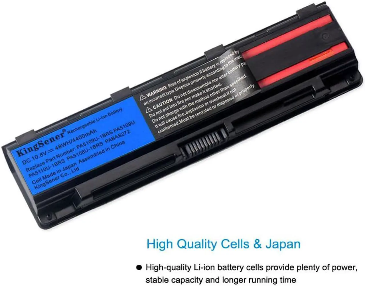 Alt view image 2 of 4 - KingSener PA5109U PA5109U-1BRS PA5110U Battery for Toshiba C40 C45 C50 C50D C55 C55D C55DT C55T C70 C75DT Series PABAS272 48WH