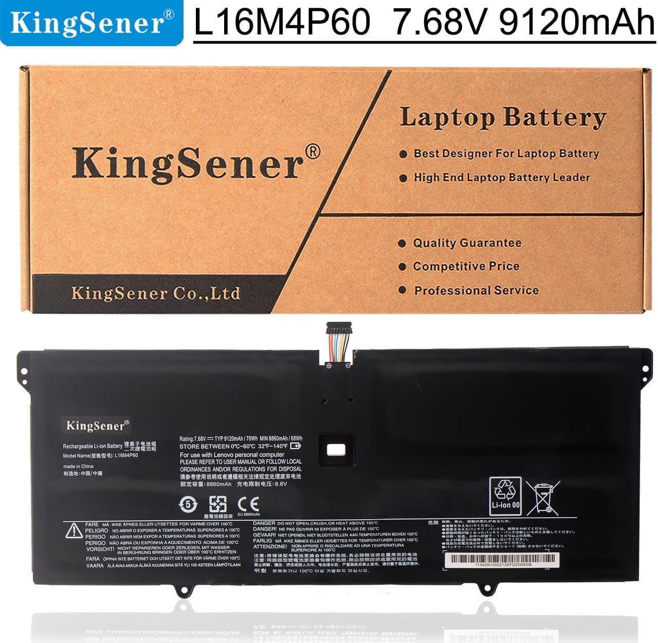 Kingsener L16M4P60 Laptop Battery for Lenovo Yoga 920-13IKB For Yoga 6 Pro-13IKB For Ideapad Flex Pro-13IKB L16C4P61 5B10N01565 5B10W67249 5B10N17665 2ICP4/53/129