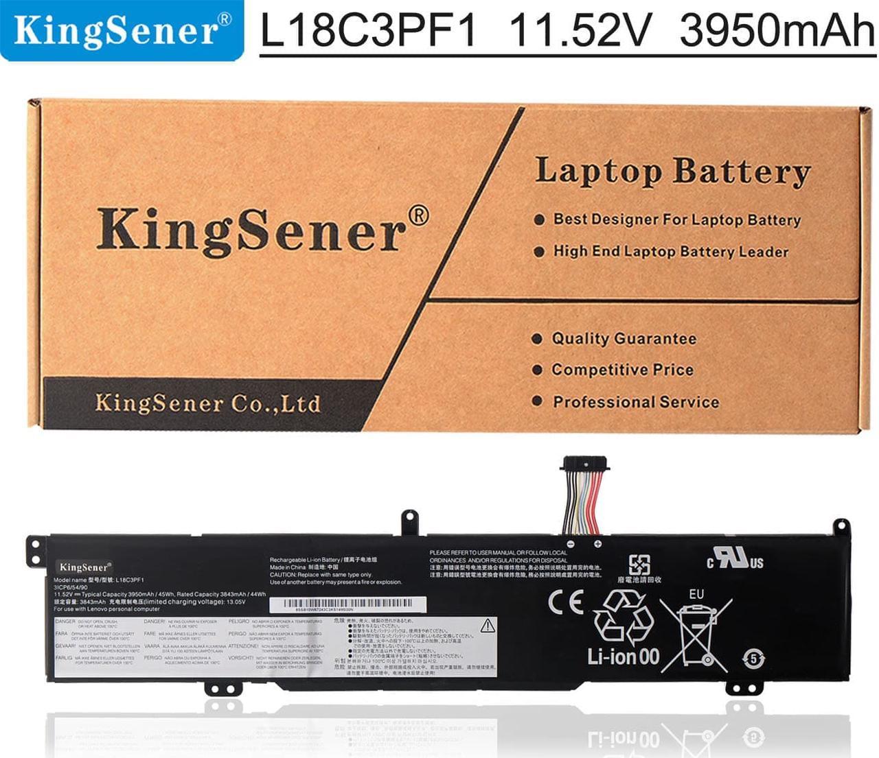 Kingsener L18C3PF1 11.52V 45Wh Laptop Battery For Lenovo Ideapad L340-15IRH L340-17IRH Gaming Series L18M3PF1 5B10T04975 5B10W67350 5B10T04976 5B10W67336 SB10W67243 3950mAh