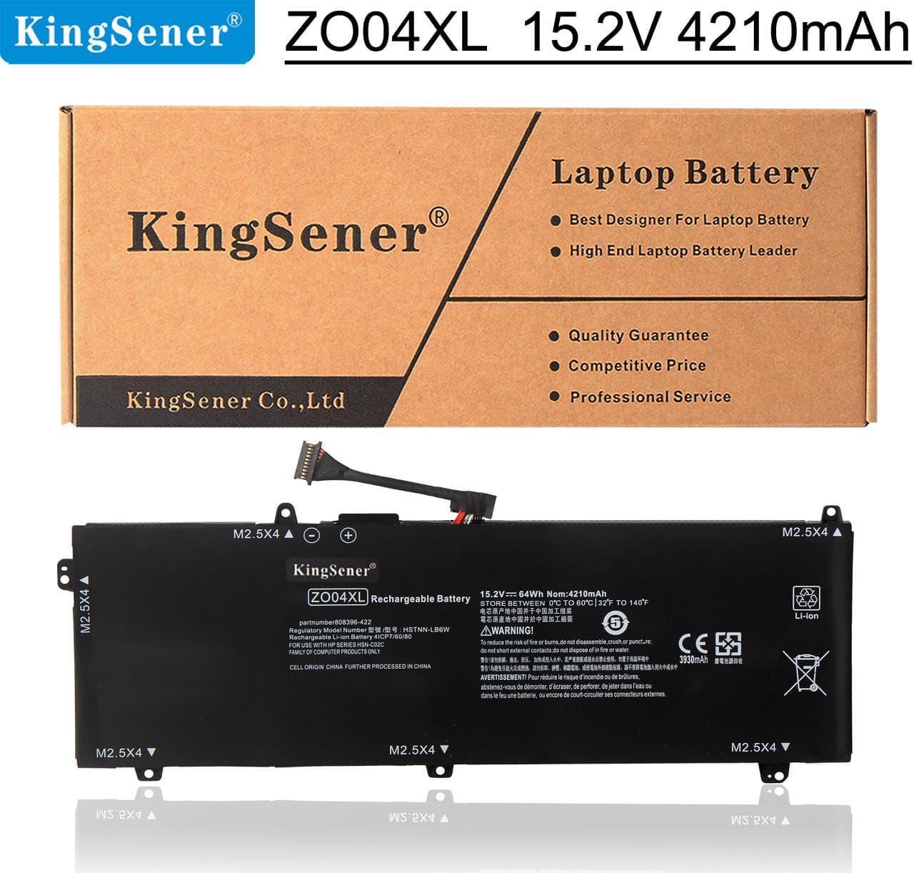 Kingsener ZO04 ZO04XL Laptop Battery for HP ZBook Studio G3 G4 Mobile Workstation Ultrabook HSTNN-LB6W HSTNN-C02C 808396-422 808396-421 HSTNN-CS8C HSTNN-C88C 15.2V 64Wh 4210mAh