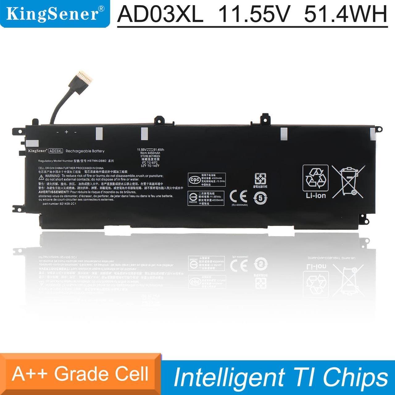 Kingsener AD03XL Laptop Battery For HP Envy 13-AD000 13-AD002NG AD141NG 13-AD101TX 13-AD104TX 13-AD108TX AD-105TX 13-AD109TX Series HSTNN-DB8D 921409-2C1 921439-855 921409-271 ADO3XL 11.55V 51.4Wh