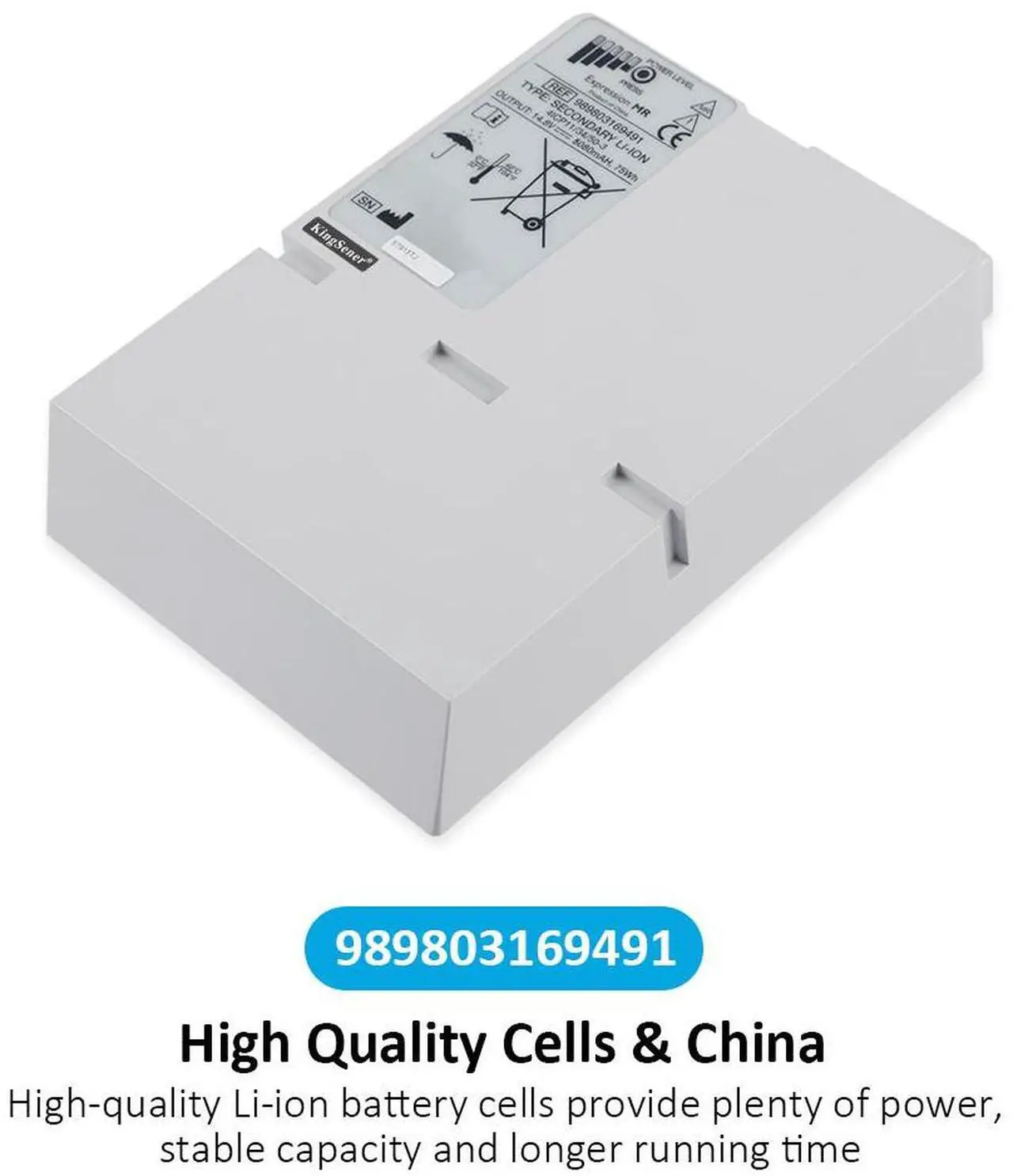 Alt view image 4 of 7 - Kingsener 989803169491 Replacement Battery for Invivo Expression MR 9093 Precess 14.8V 5080mAh 75Wh