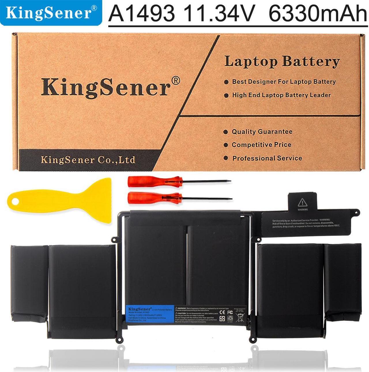 Kingsener A1493 Laptop Battery for Apple A1502 ME864LL/A ME866LL/A; MacBook Pro 13" Retina Battery-Only for Late 2013, Mid 2014 Version