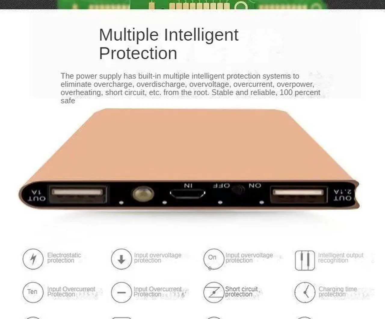 Alt view image 6 of 6 - Power Bank 10000mAh Portable Charger PowerBank Ultra-thin Fast Charger External Backup Battery