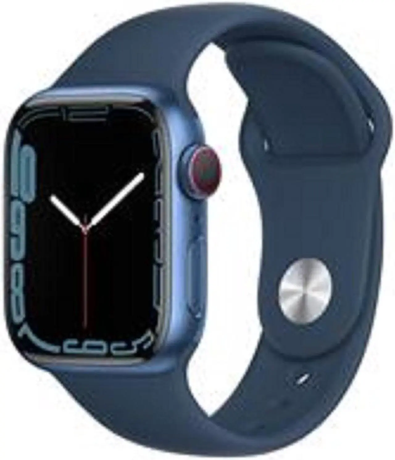 Main image of Apple Watch Series 7 GPS + Cellular, 41mm Blue Aluminum Case with Abyss Blue Sport Band - Regular