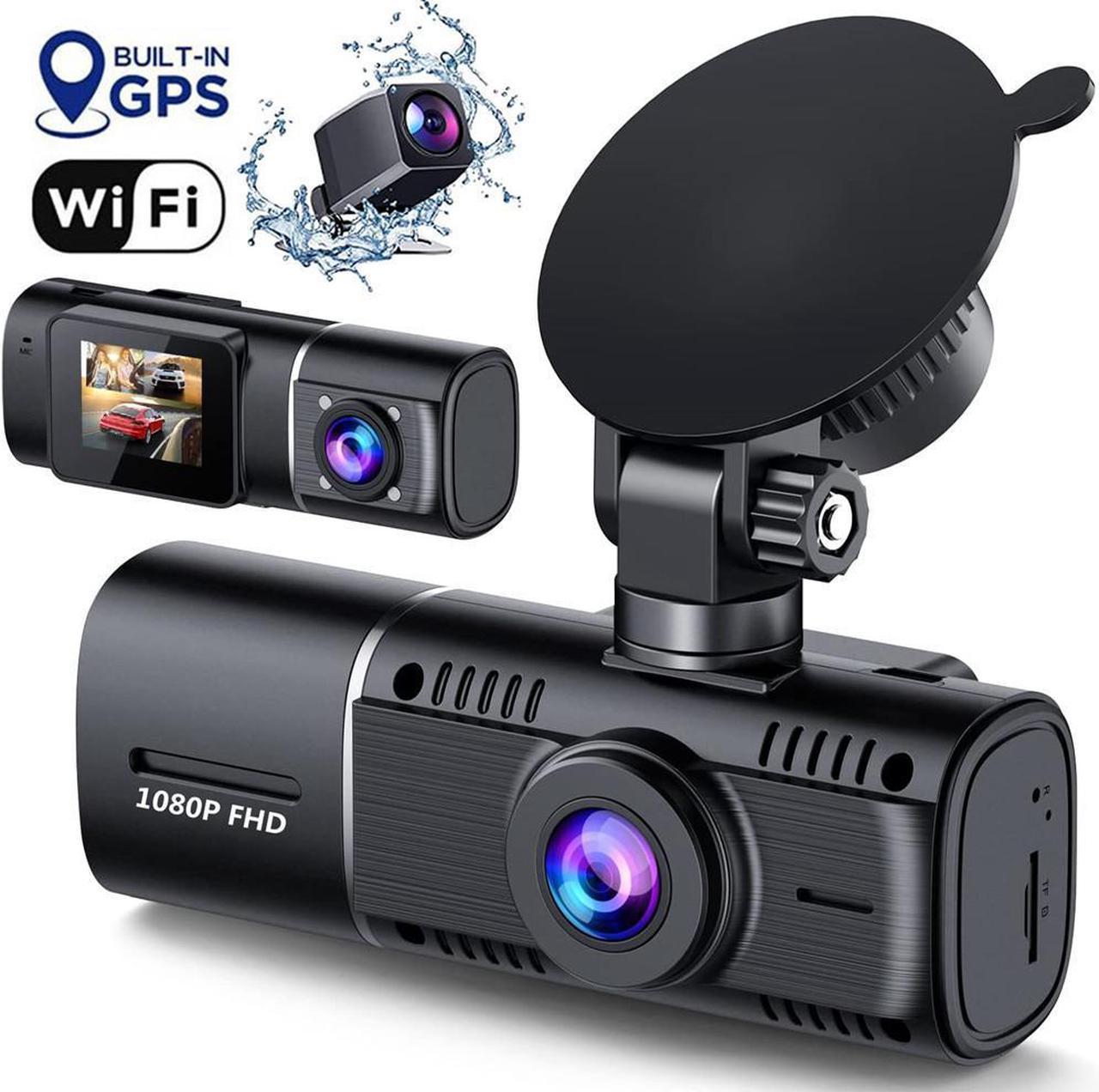 3 Channel Dash Cam with WiFi GPS 3 Channel 1080P+1080P+1080P Car Camera Driving Recorder with Free App,Driving recorder,1.5 Inch Car Dash Camera,24/7 Parking Mode,Night Vision,Loop Recording,G-sensor