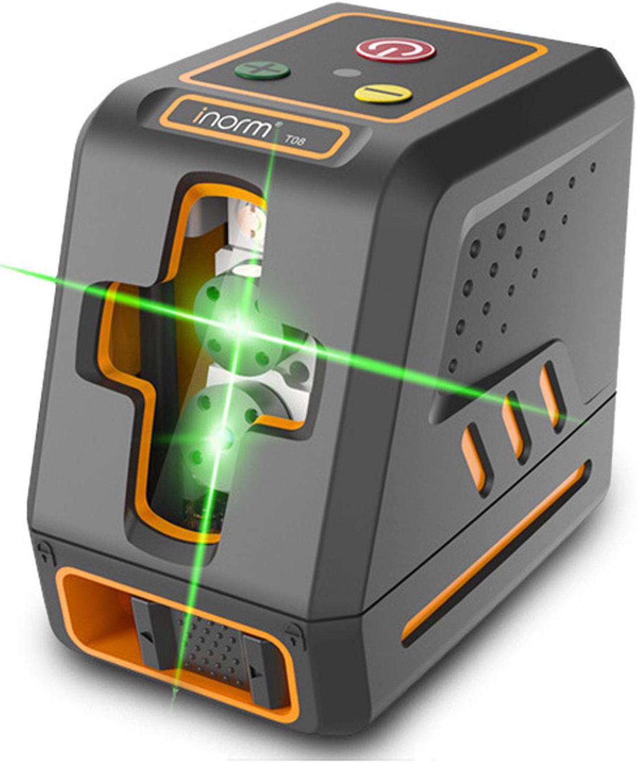 Green Laser Level 2 Line 100FT with Dual Module LD Transmitter,Automatic leveling,German Osram Light Source,Horizontal/Vertical/Cross Line,Remote Pulse Mode,Vertical Line Across Zenith,Line Laser