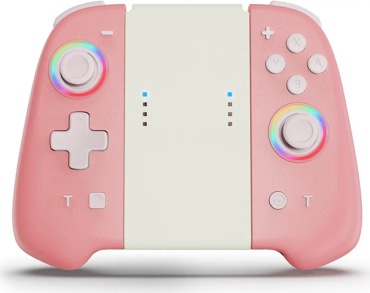 Main image of Joypad Controller for Nintendo Switch,Wireless Joy Con Replacement Switch Controller 8 Color Adjustable RGB LED Joypad Controller with Color Light Wake-Up/Turbo/Dual Shock/Vibration/Glare Gamepad Pink