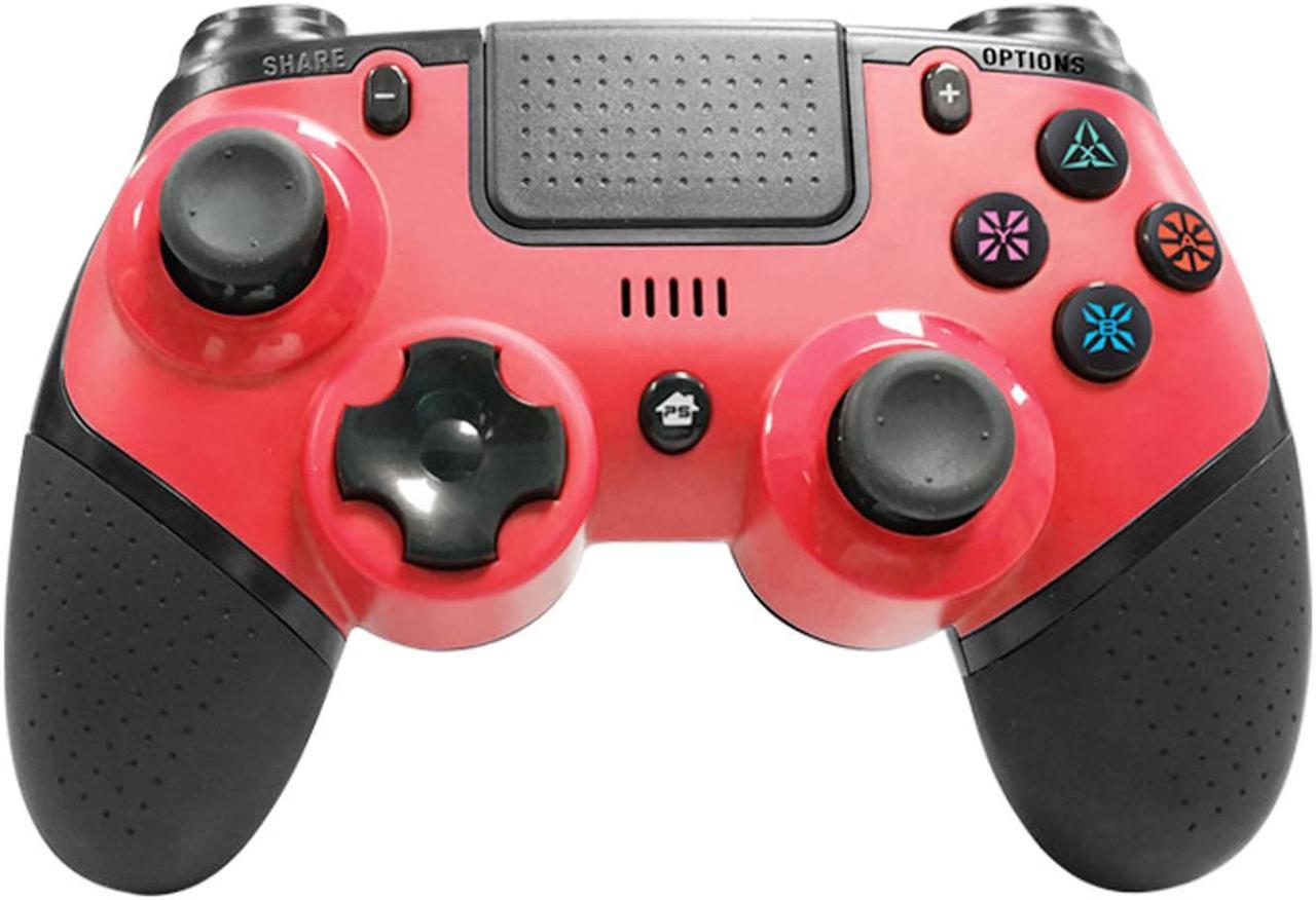 Wireless Gaming Controller for PS4/Playstation 4/Nintendo Switch/IOS13/Android,PS4 Gamepad Joystick,Switch Joystick Wireless Bluetooth Controller Switch Controller with Touch Pad,Turbo,Dual Motor Red