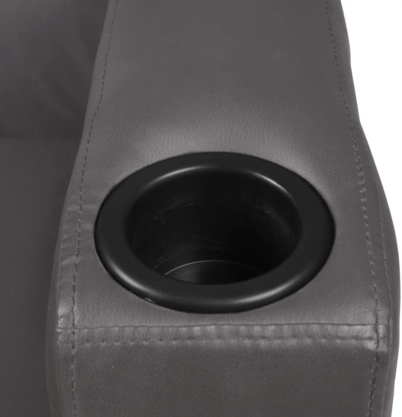 Alt view image 5 of 7 - Supernova Tablet Arm Loveseat w/ Storage- Grey/Ash Grey
