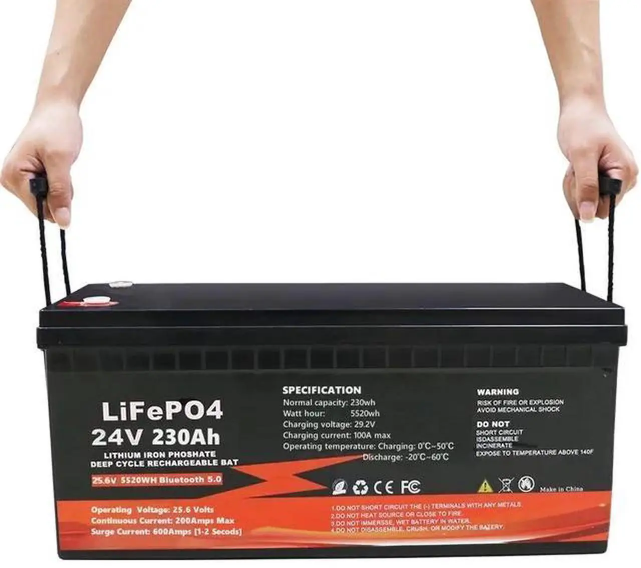 Alt view image 2 of 4 - FUYUE 24V 100Ah LiFePO4 Battery
