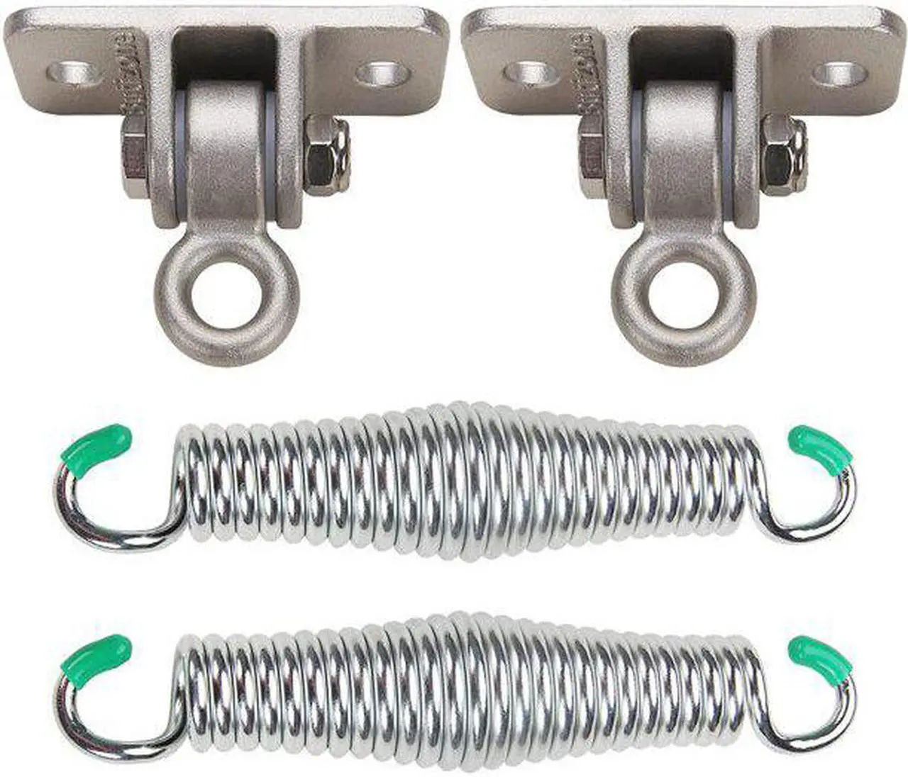 Main image of Butizone 304 Stainless Steel Swing Hangers Galvanized Springs for Ceiling Mount Porch, Set of 2