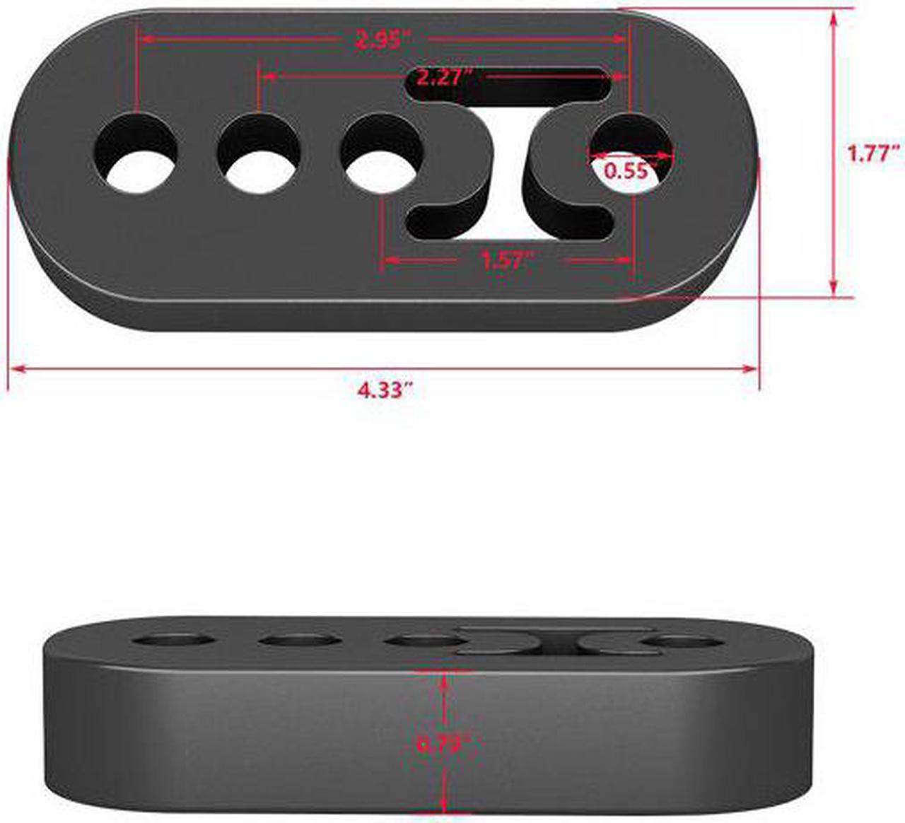 Alt view image 2 of 5 - LCGP Exhaust Rubber Hanger, Universal Muffler Bushing Compatible with F150 Dodge Toyota Mustang RAV4, 4 Holes 4PCS, Hole Diameter 0.55"