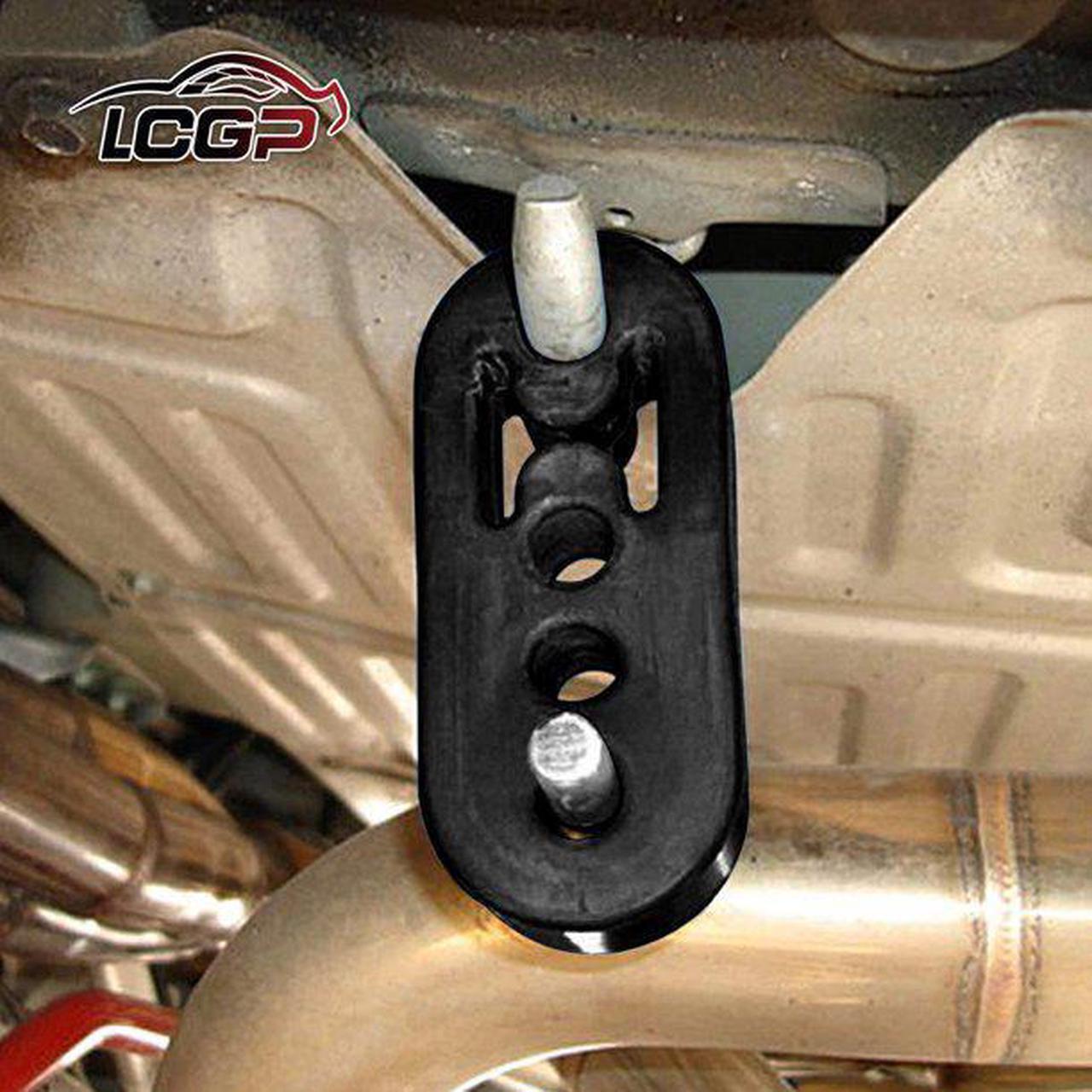 Alt view image 4 of 5 - LCGP Exhaust Rubber Hanger, Universal Muffler Bushing Compatible with F150 Dodge Toyota Mustang RAV4, 4 Holes 4PCS, Hole Diameter 0.55"