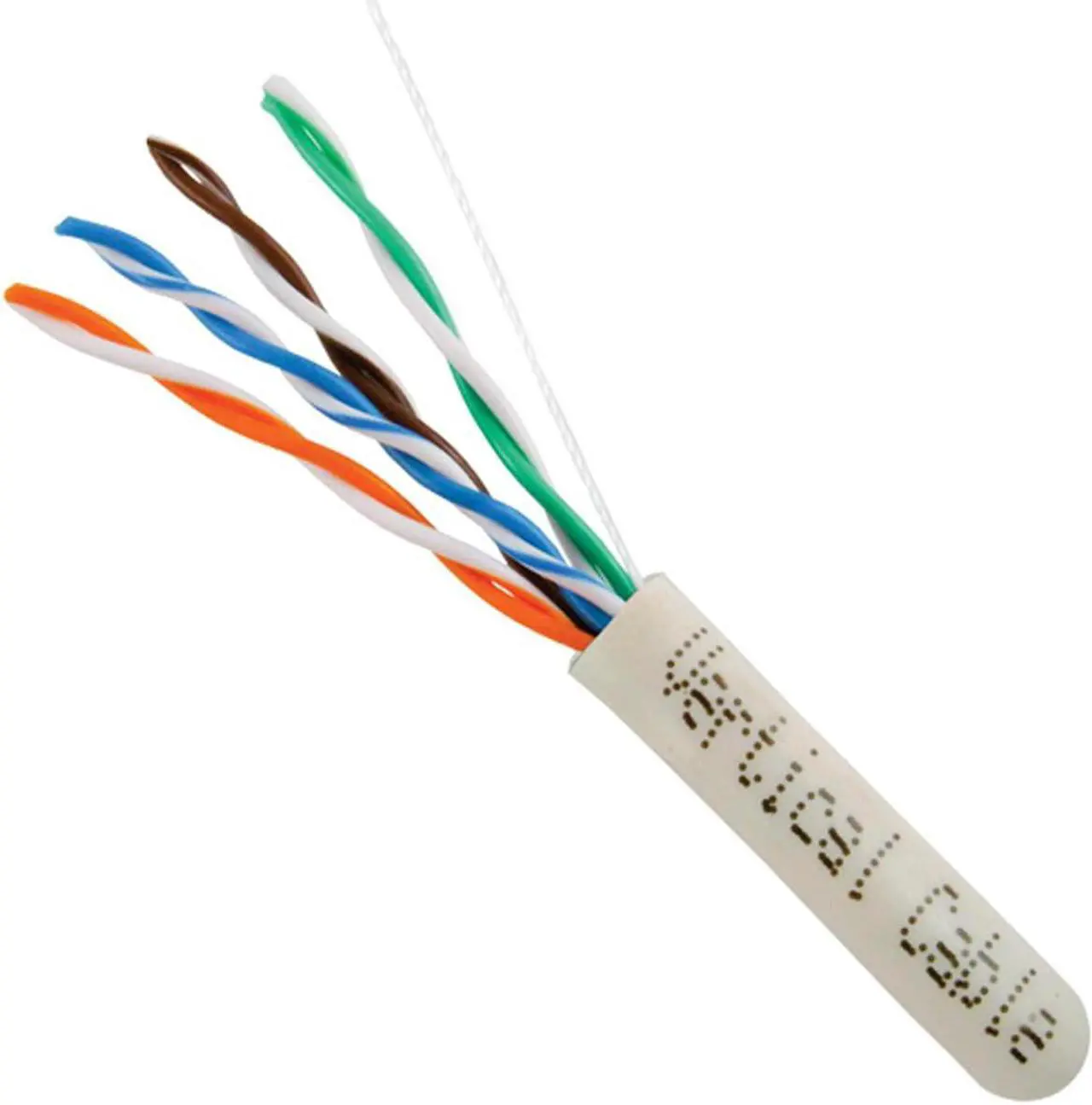 Alt view image 2 of 4 - Vertical Cable Cat5e, 350 Mhz, UTP, UV Jacket, Outdoor, CMX, 1000ft, Bulk Ethernet Cable, White