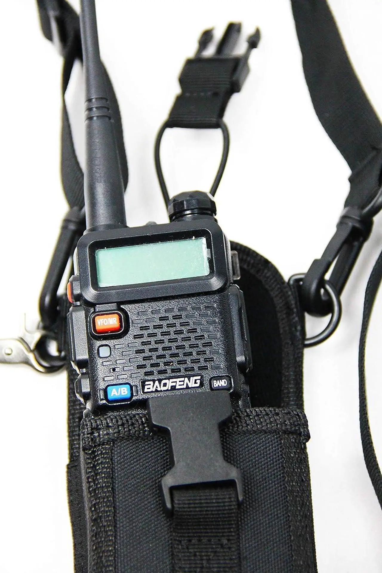 Alt view image 2 of 7 - X-FIRE® Radio Strap Washable Firefighter EMS Portable Radio Shoulder/Duty Belt Holder w/Anti-Sway Strap