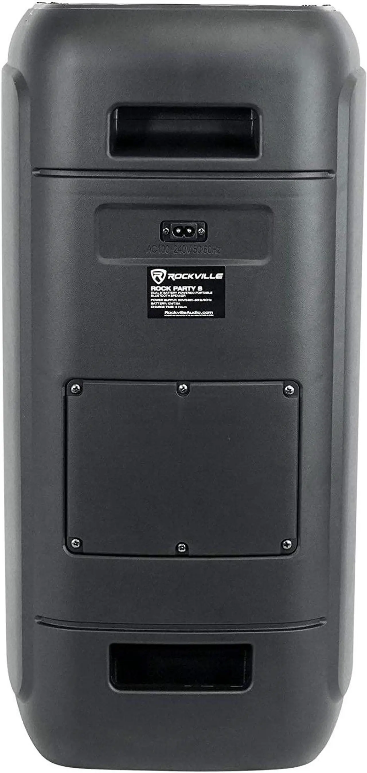 Alt view image 3 of 7 - Rockville Rock Party 8 Dual 8" Battery Powered Home/Portable Bluetooth Speaker, Black