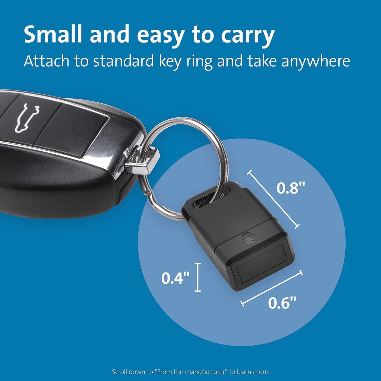 Alt view image 6 of 7 - Kensington VeriMark USB Fingerprint Key Reader - Windows Hello, FIDO U2F, Anti-Spoofing (K67977WW),Black