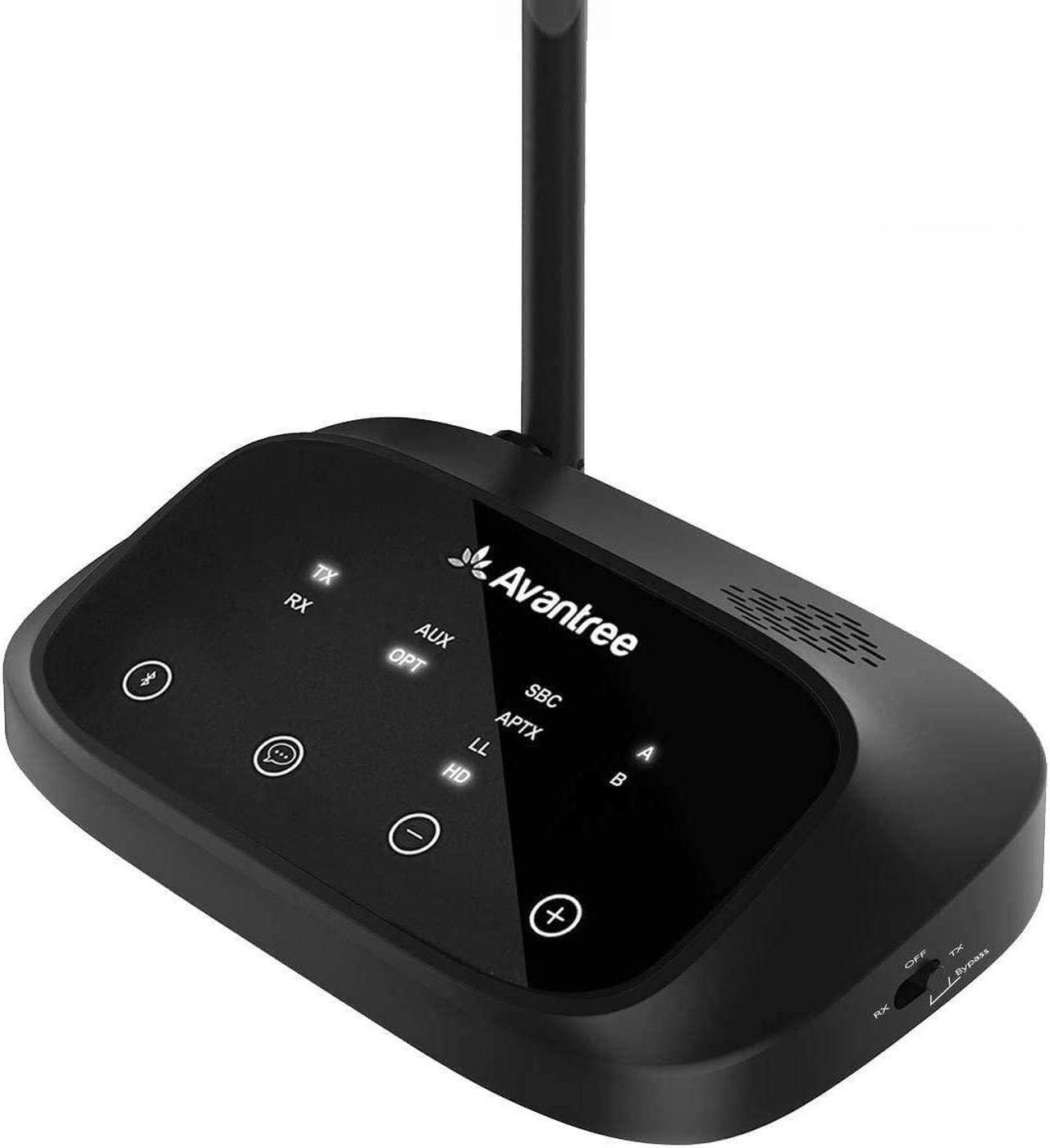 Main image of Avantree Oasis Plus Bluetooth Transmitter & Receiver for TV, Easy to Install, Soundbar PassThrough, aptX Low Latency & HD Audio Adapter for 2 Headphones
