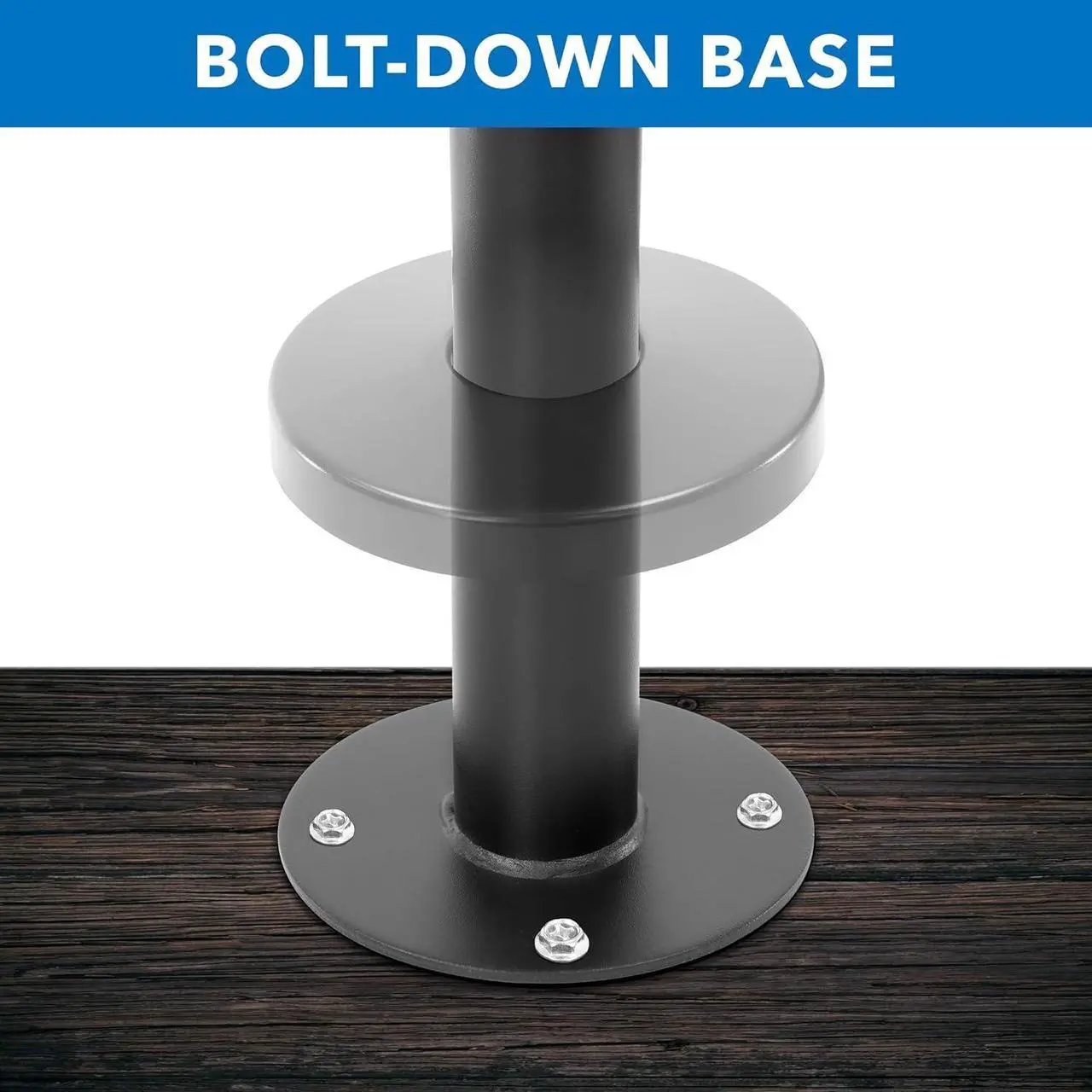 Alt view image 4 of 7 - Flat Screen TV Bolt Down Stand for Desk, Desktop, and Tabletop [23" - 43" Screens] Swivel Tabletop Mount, VESA Mount up to 200x200mm (Steel, Black)
