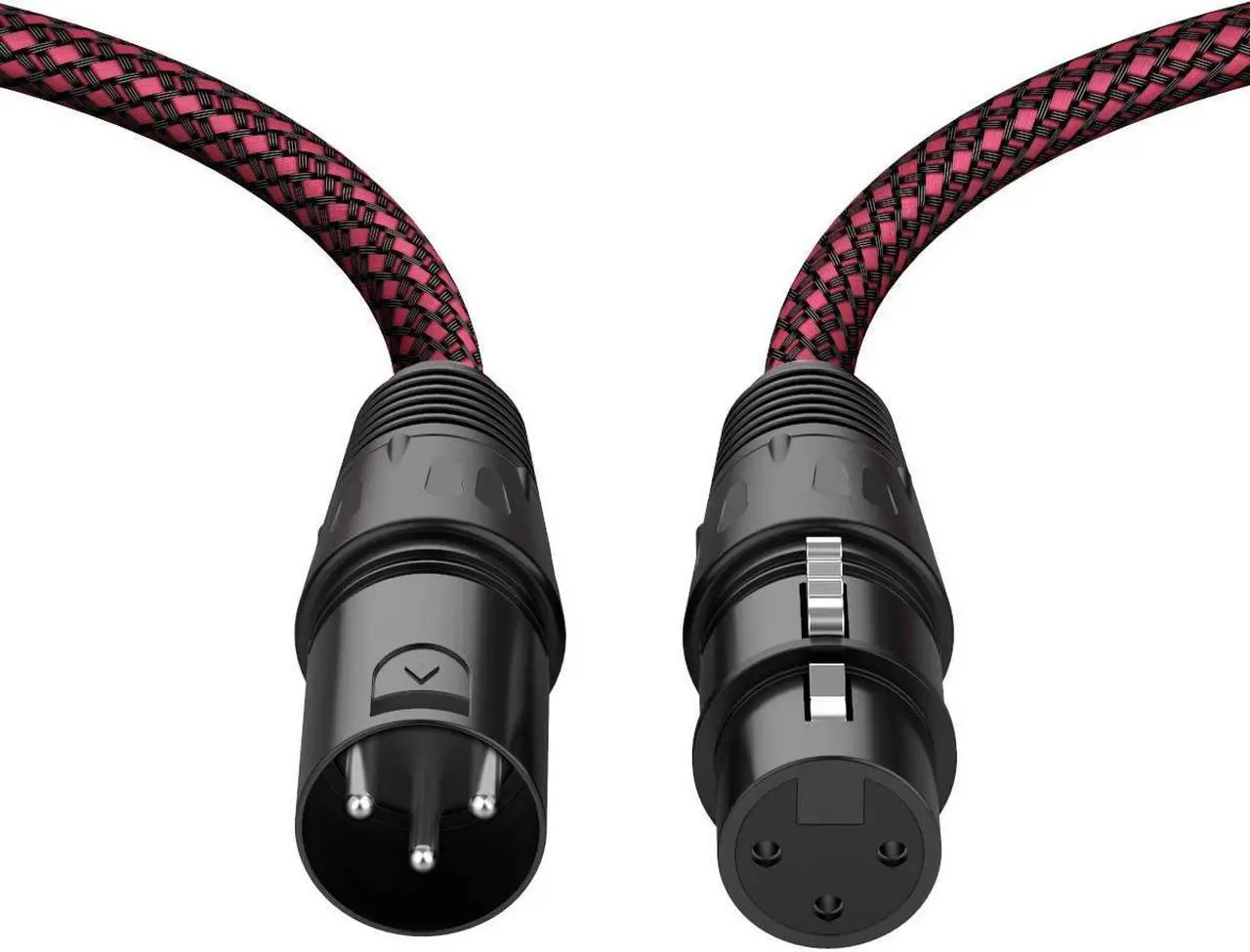 Main image of XLR Cable 6ft 2Pack, Heavy Duty Nylon Braided XLR Microphone Cable Male to Female 3Pin Balanced Microphone Cable Compatible with Shure SM Microphone, Behringer, Speaker Systems