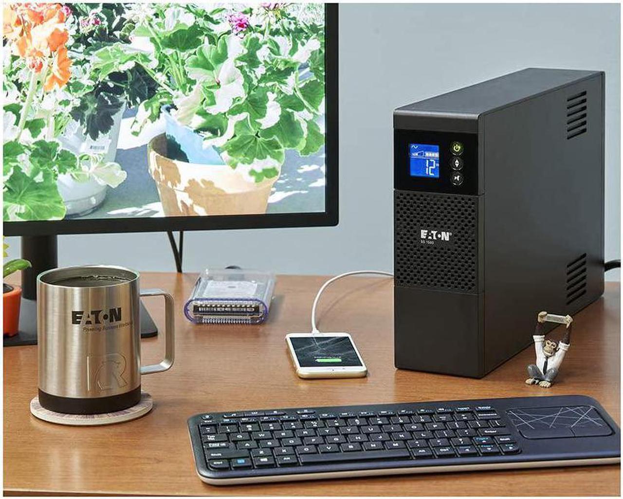 Alt view image 3 of 6 - Eaton 5S1500LCD UPS Battery Backup & Surge Protector, 1500VA / 900W, AVR, LCD Display, Line Interactive, Welcome to consult