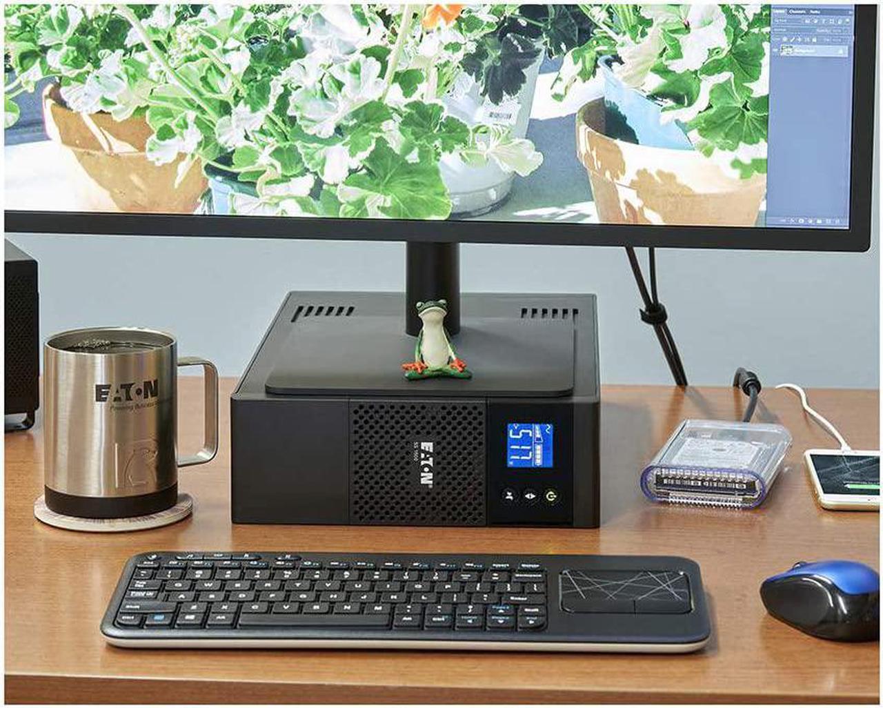 Alt view image 4 of 6 - Eaton 5S1500LCD UPS Battery Backup & Surge Protector, 1500VA / 900W, AVR, LCD Display, Line Interactive, Welcome to consult