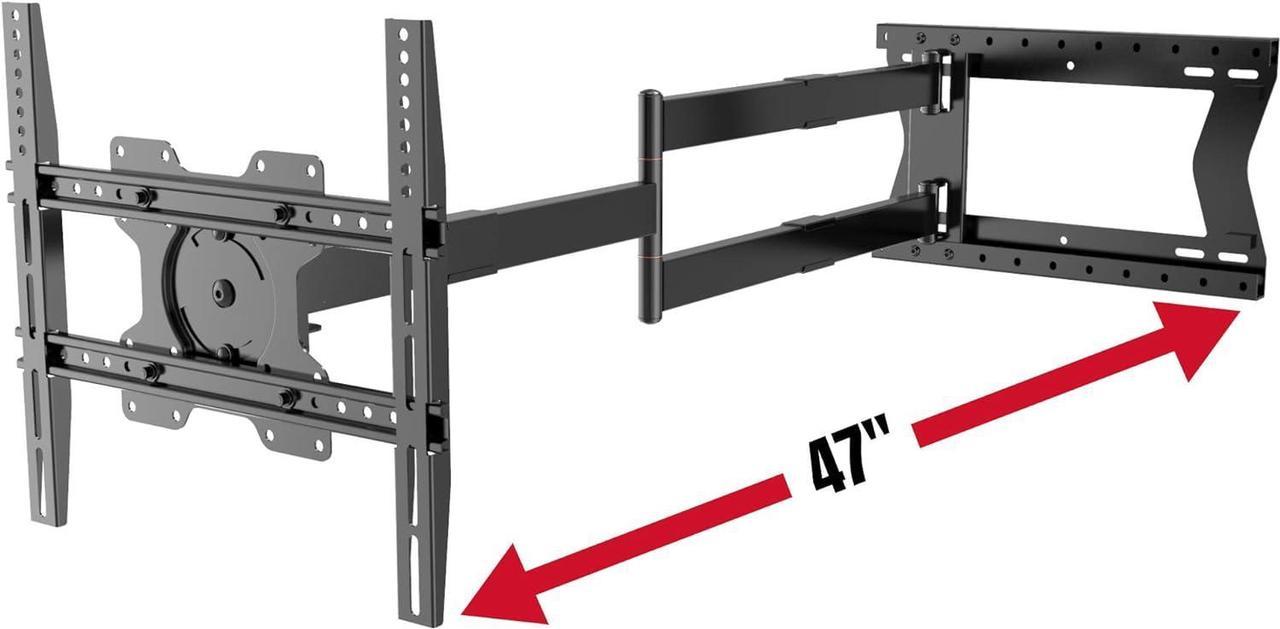 Physix 2120 Long arm TV Wall Mount for 42-75 inch Screens, Extra Long Extension up to 47 inch, Heavy-Duty TV Mount Holds up to 88 lbs, Full-Motion, Swivels up to 180°, Max. VESA 400x400