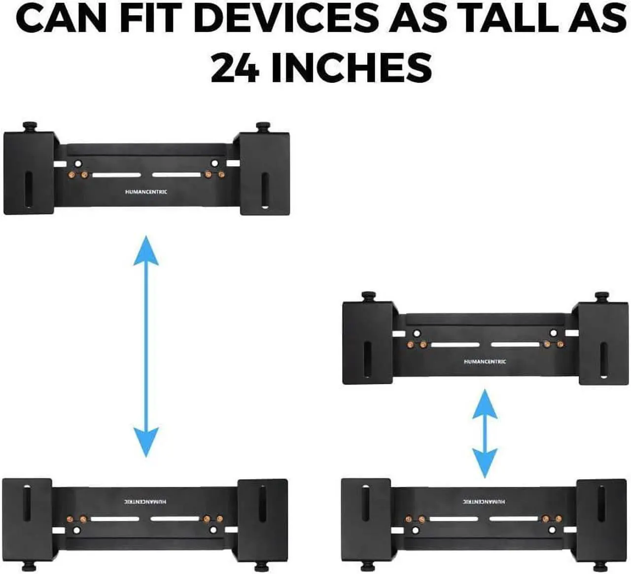 Alt view image 7 of 7 - HumanCentric Adjustable Device Wall Mount, Cable Box and Modem Bracket, Adjustable Wall Adapter for Small and Wide or Narrow Devices Like Cable Boxes, Modems, DVD Players on The Wall Behind TV