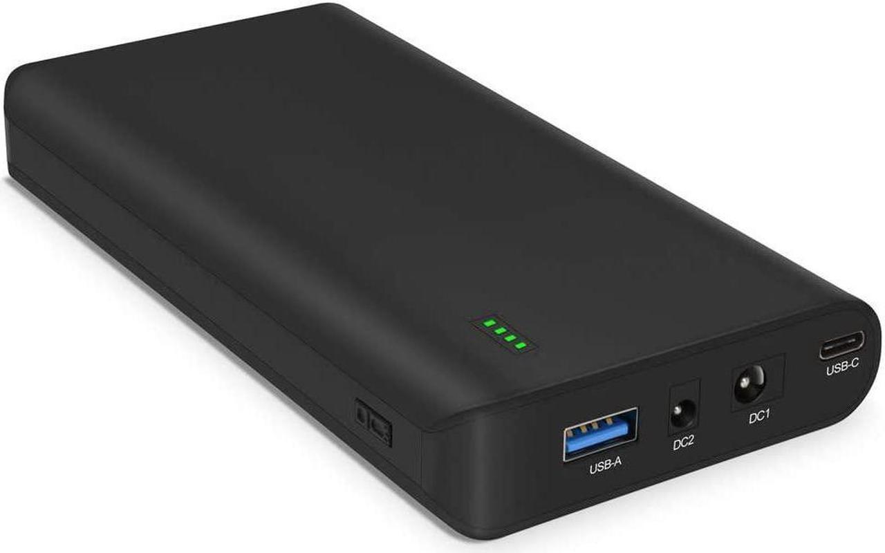 TalentCell Lithium ion Battery Pack NB7102, Rechargeable 17500mAh 64.75Wh Li-ion Power Bank with DC 24/19/5V and USB-C 5/9/12/15/20V Output for Laptop, Notebook, Smartphone, Camera and More