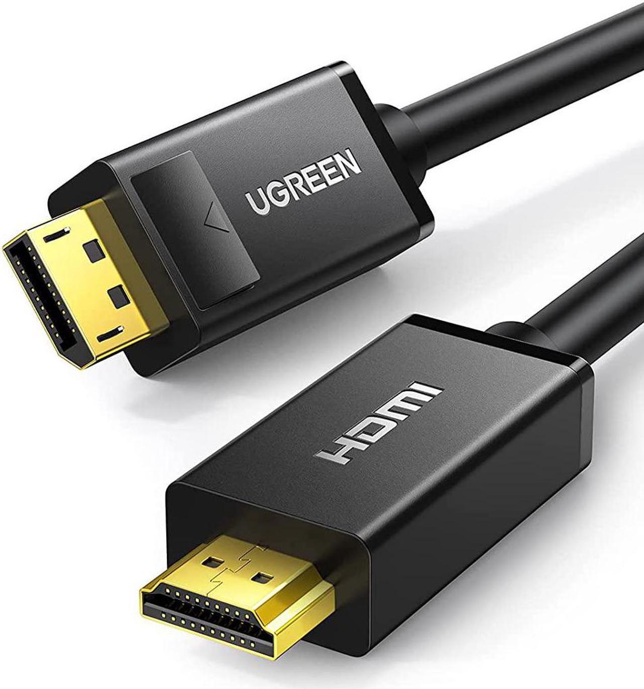 UGREEN 4K Displayport to HDMI Cable Uni-Directional UHD DP to HDMI Connector Video Display Cord for HDTV Monitor Projector Computer 15FT