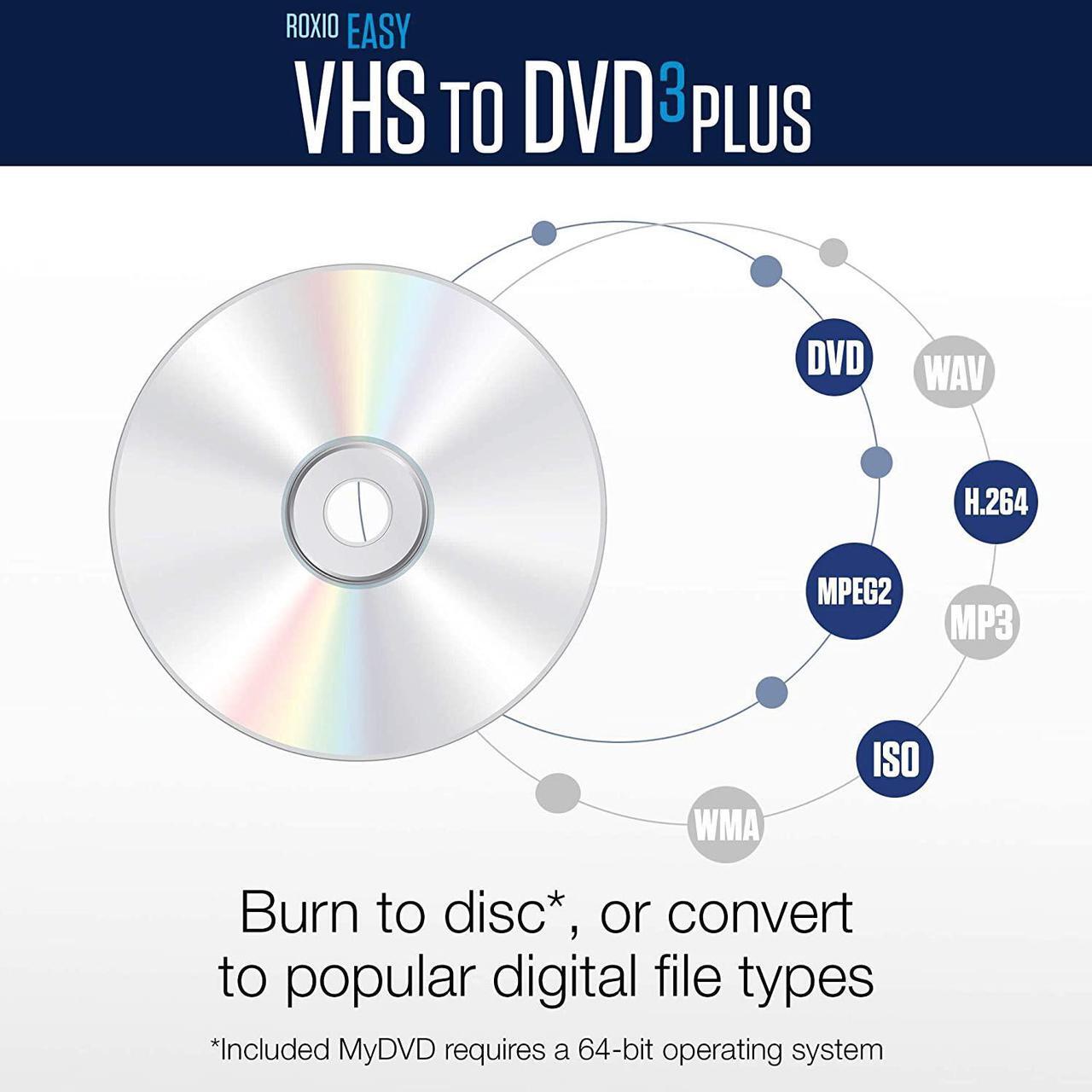 Alt view image 7 of 7 - Roxio Easy VHS to DVD 3 + Easy CD DVD Burning 2 Bundle | VHS Hi8 V8 Video to DVD or Digital Converter | Disc Burner & Video Capture [PC Disc]