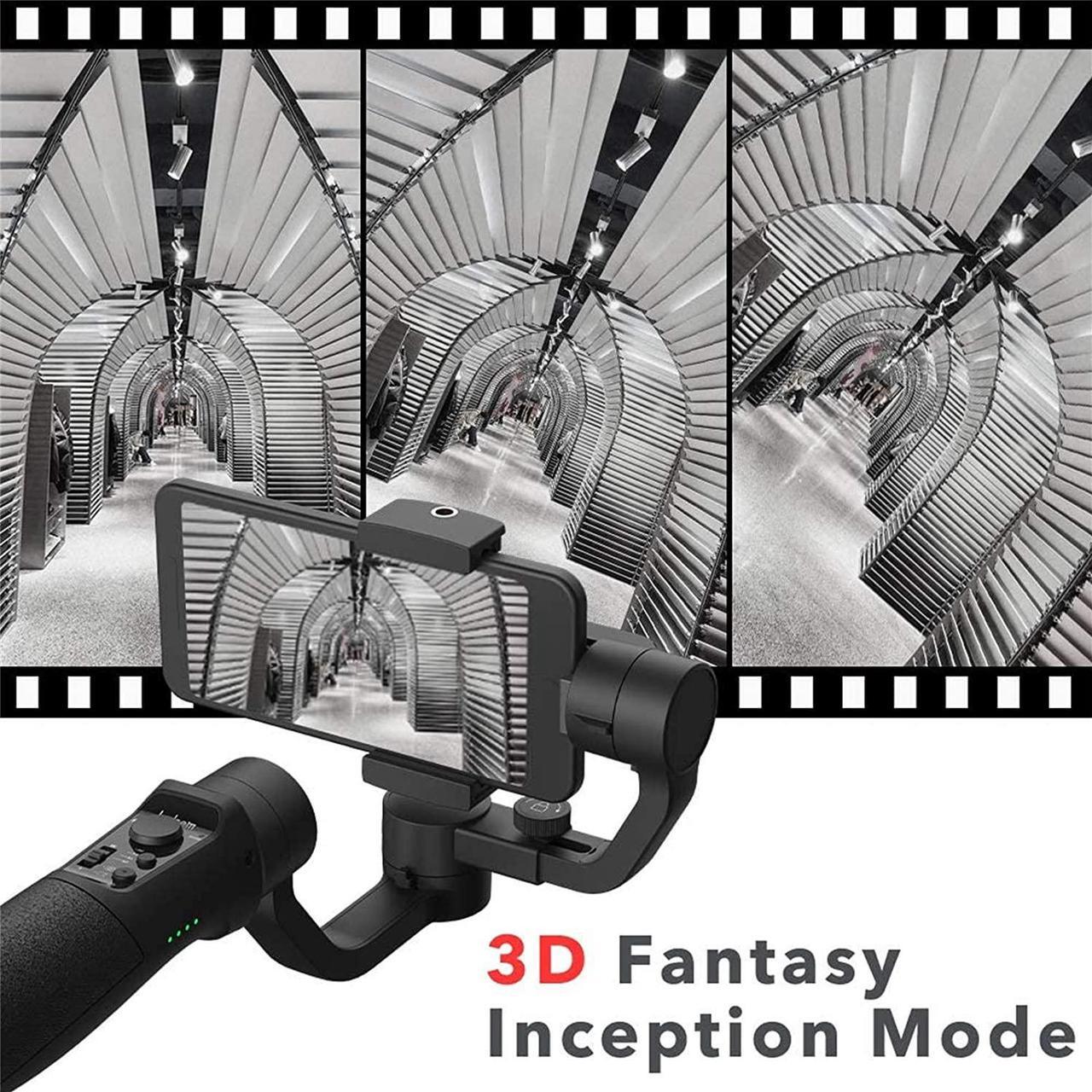 Alt view image 2 of 7 - hohem 3-Axis Gimbal Stabilizer for iPhone 13 12 11 PRO X XR XS Smartphone with 3D Inception Sport Mode Object Face Tracking Motion Time-Lapse Quick Balance Handheld Gimbal for Vlog Youtuber Live Video