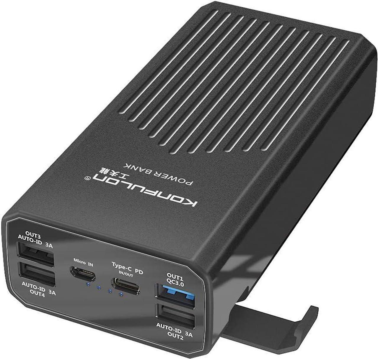 Main image of Power Bank 40000mah Portable Charger 20W USB-C Battery Pack with 5 Outputs & 2 Inputs External Battery Cell Phone Charger with Phone Holder Compatible with iPhone 12, MacBook Pro and Samsung