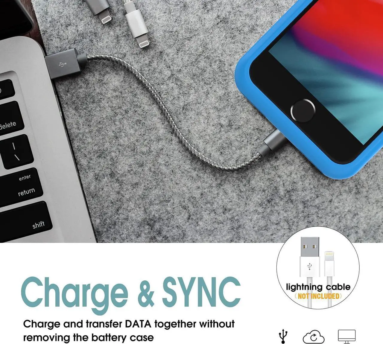 Alt view image 4 of 5 - BOPPS Battery Case for iPhone 8/7/6s/6/SE/SE 2022, Powerful 6000mAh Ultra Slim iPhone Charging Case 360°Protection Rechargeable Extended Battery Pack Charger Case for iPhone 8/7/6s/6/SE-4.7"