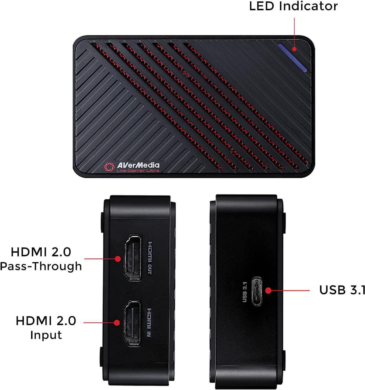 Alt view image 3 of 7 - Live Gamer ULTRA GC553  4K60 HDR Pass-Through, 4K30 Capture Card,AVerMedia Ultra-Low Latency for Broadcasting and Recording Xbox series x/s, PS5, Switch, Windows 11/ macOS 10.13