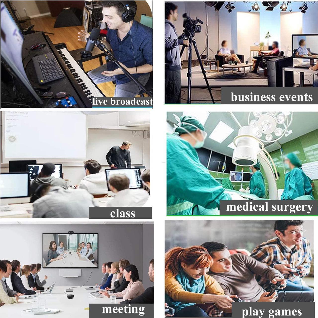 Alt view image 2 of 7 - Video Capture Card, Hdmi Video Capture Card, USB Capture Card,4K HDMI to USB2.0, Record via DSLR Camcorder Cam for High Definition Acquisition, for Broadcasting, Amamzing Record, Meeting,ect. (Black)