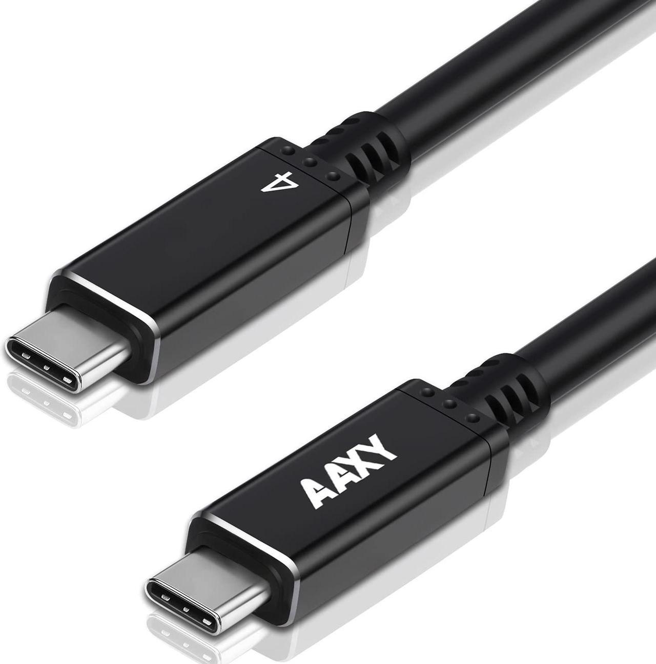 AAXY USB 4 Cable 2.66 ft, Supports 100W 5A Charging/40Gbps Data Transfer/ 8K@30Hz 5K@60Hz or Dual 4K Video, Type-C Compatible with External SSD, eGpu, USB-C Docking Station, MacBook