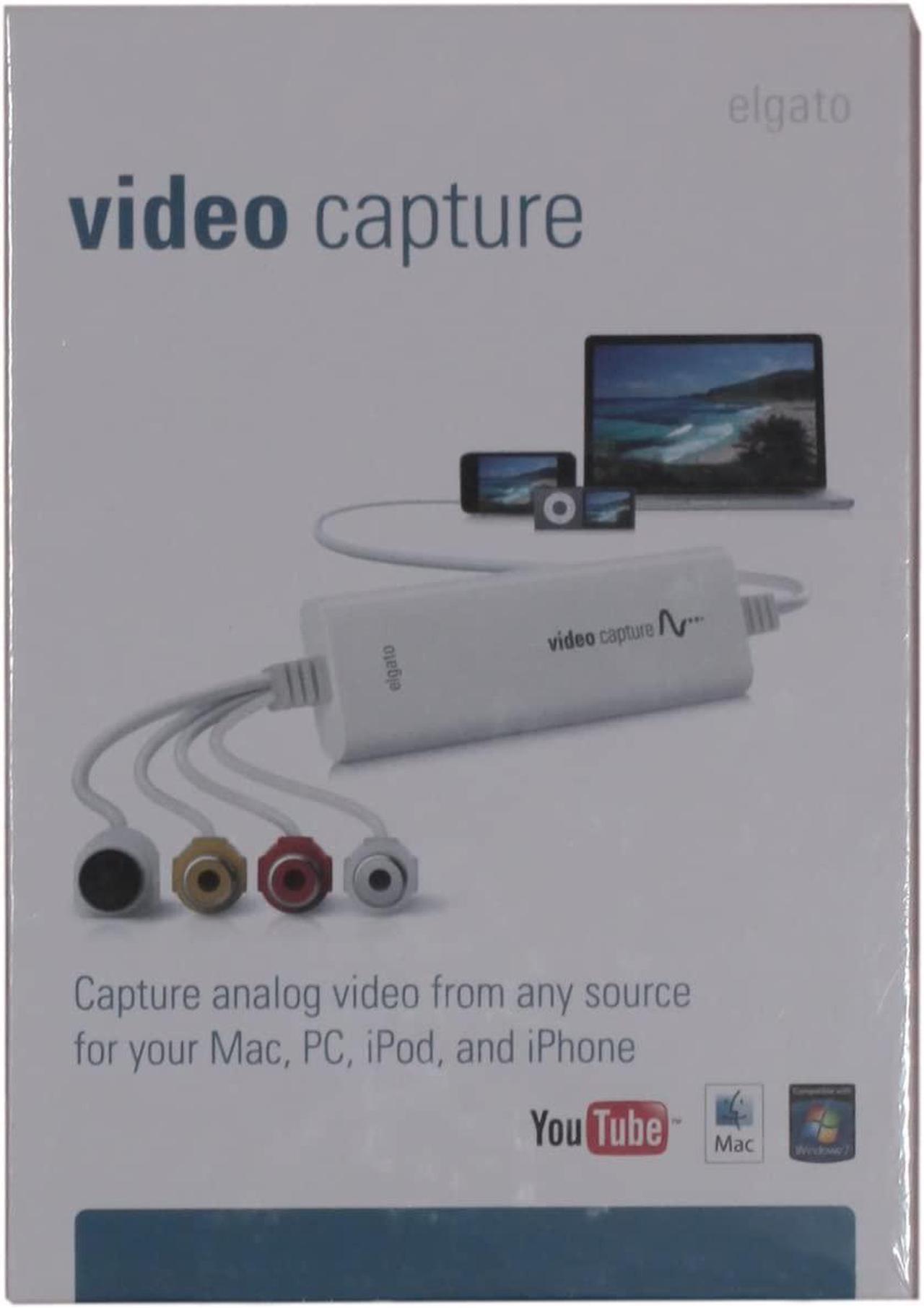 Alt view image 2 of 6 - Elgato Video Capture  USB 2.0 Capture Card Device, Easy to Use, Convert Analog to Digital, with VHS VCR TV to DVD Adapter, for Mac, Windows or iPad