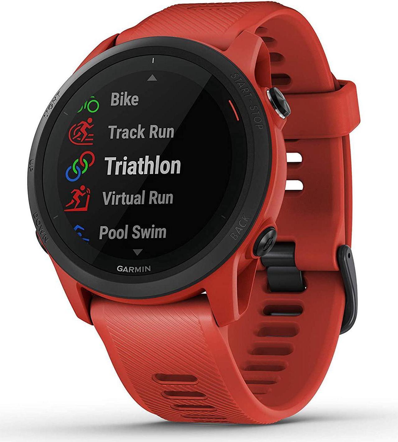 Alt view image 5 of 10 - Garmin Forerunner 745, GPS Running Watch, Detailed Training Stats and On-Device Workouts, Essential Smartwatch Functions, Red