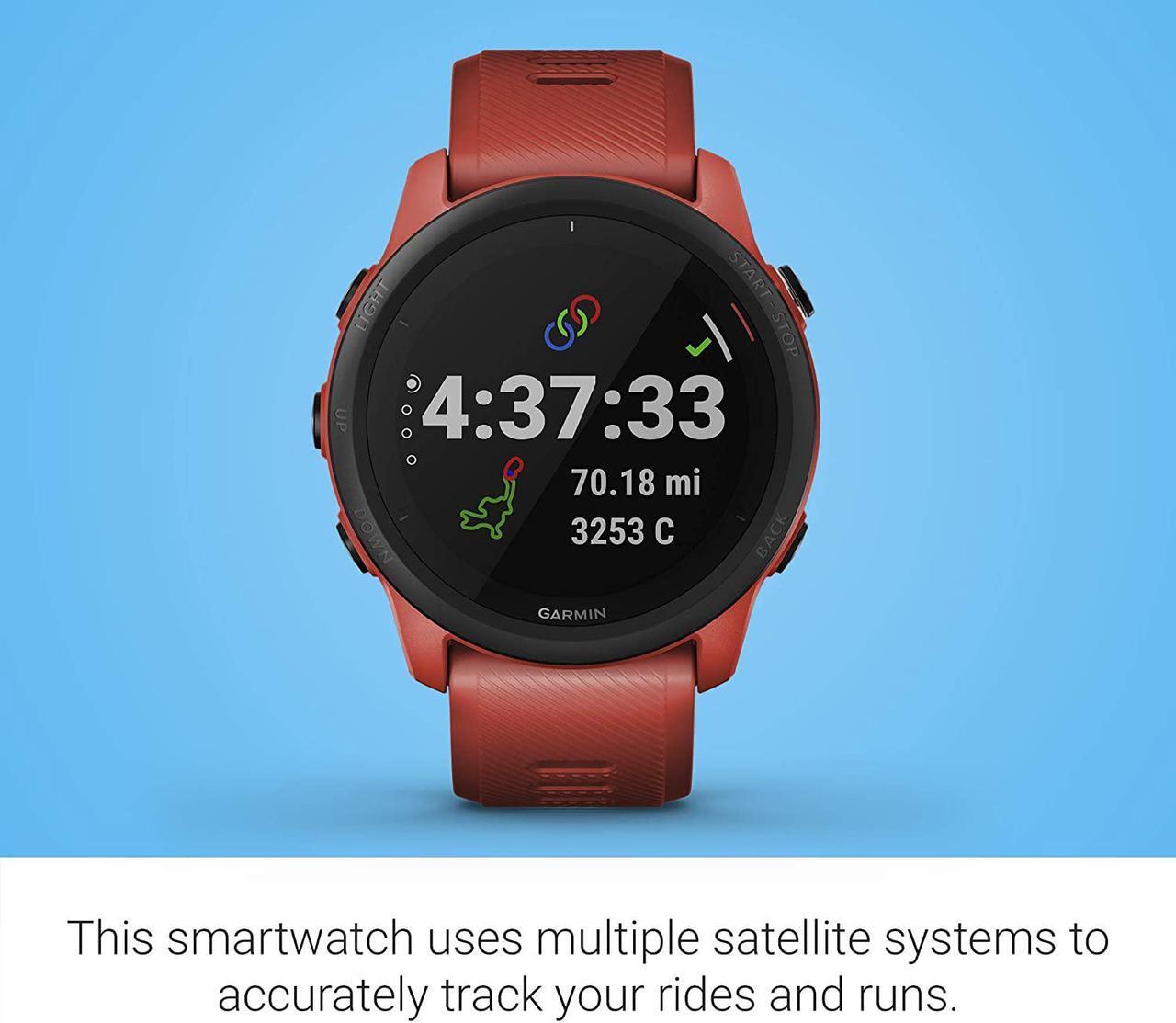 Alt view image 7 of 10 - Garmin Forerunner 745, GPS Running Watch, Detailed Training Stats and On-Device Workouts, Essential Smartwatch Functions, Red