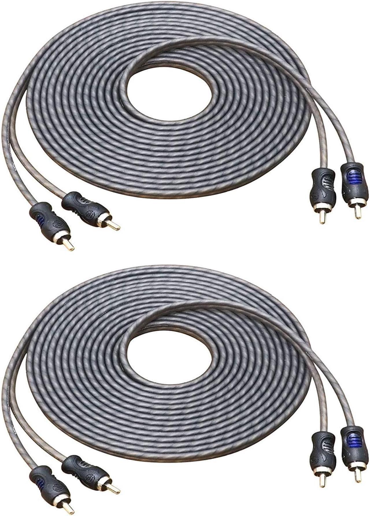 Main image of RECOIL RCI217-2 99.99% Oxygen Free Copper 17ft 2-Channel RCA Audio Cable Twisted Pair with Noise Reduction 2 Pack