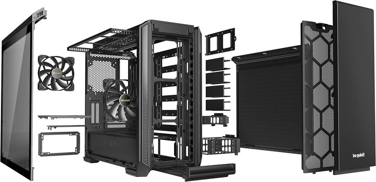 Alt view image 9 of 9 - be quiet! Silent Base 601 Window | Midi Tower ATX PC Case | Two 140mm Fans | 10mm Extra Thick Insulated mats | PSU Shroud | Black| BGW26