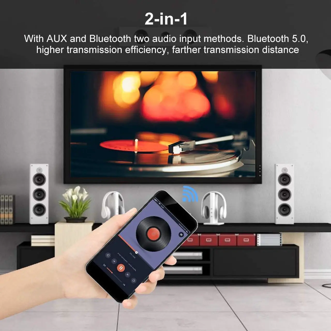 Alt view image 5 of 7 - MakerHawk Bluetooth Amplifier Board HiFi Stereo 2.1 TPA3116D2 2X50W+100W 12V-24V Audio Power Amplifier Module Bass and Treble Control for Store Home Theater Speakers
