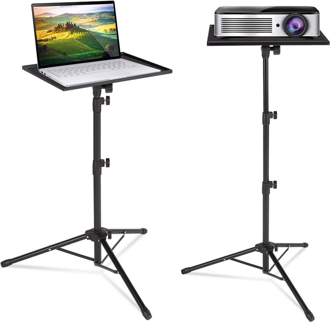 Klvied Projector Tripod Stand, Universal Laptop Tripod Stand, Portable DJ Equipment Stand, Folding Floor Tripod Stand, Outdoor Computer Table Stand For Stage or Studio, Height Adjustable 23 to 46 Inch