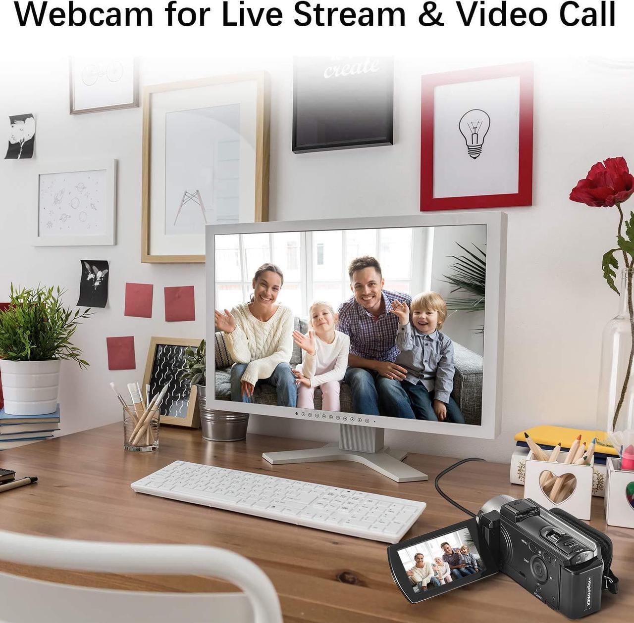 Alt view image 6 of 7 - Video Camera Camcorder Digital Camera Recorder Full HD 1080P 15FPS 24MP 3.0 Inch 270 Degree Rotation LCD 16X Digital Zoom Camcorder Camera with 2 Batteries(Black)