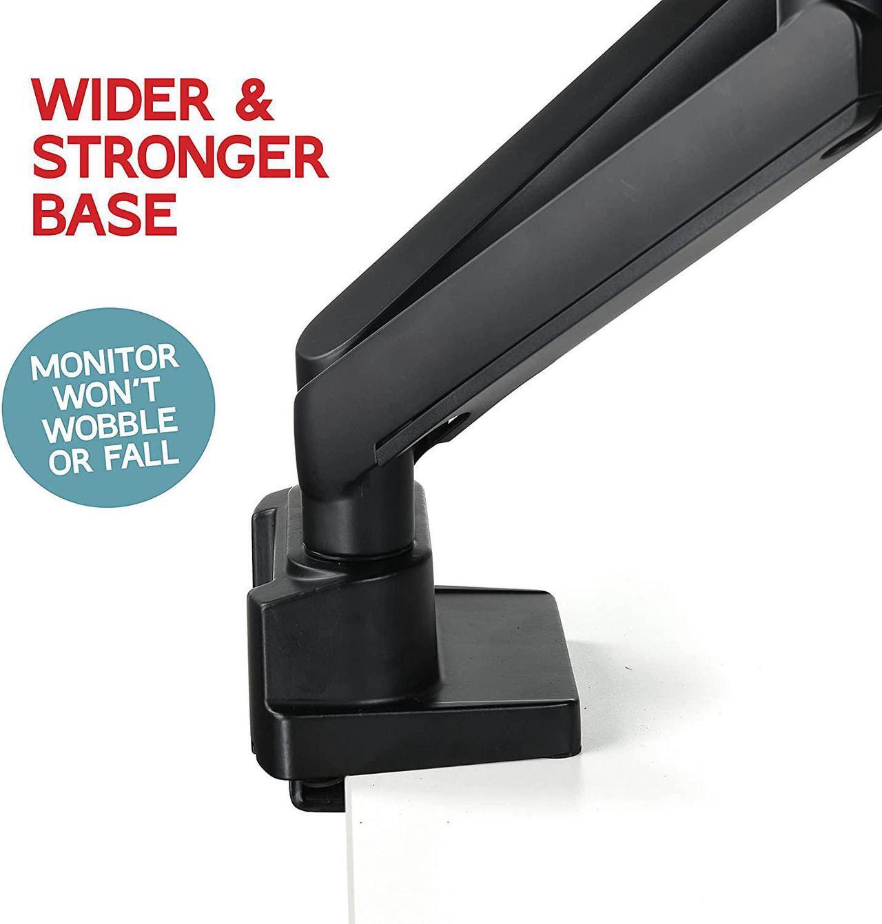 Alt view image 3 of 7 - Dual Monitor Arm, Dual Monitor Mount, Dual Monitor Desk Mount up to 32 Inch Computer Screens, Dual Monitor Stand VESA Mount, Monitor Mount & Monitor Arms for 2 Monitors, Computer Monitor Arms in Black
