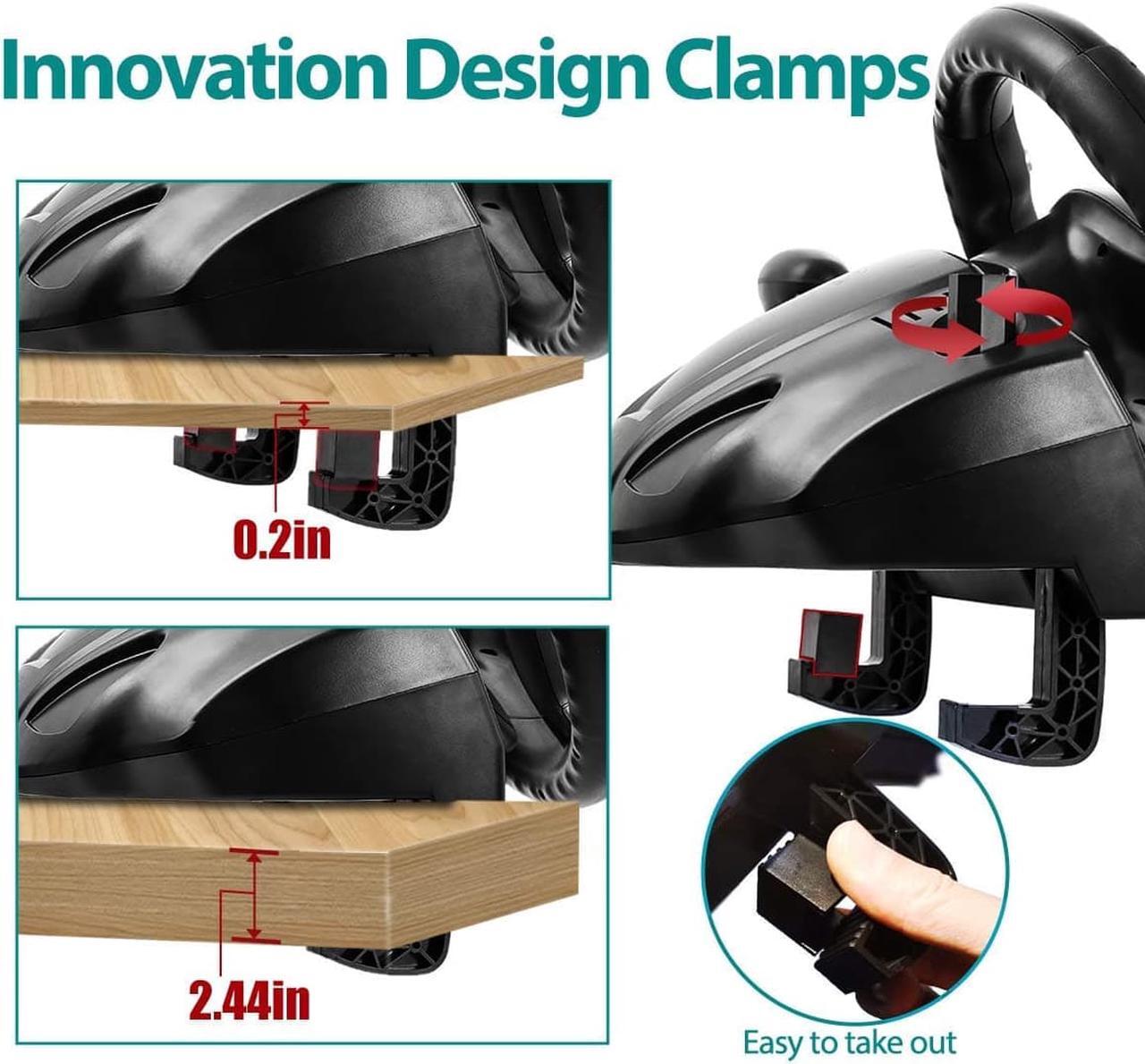 Alt view image 5 of 7 - Gaming Racing Wheel Xbox One Steering Wheels Driving Sim Car Simulator Volante PC Pedals and Paddle Shifters for PC, Xbox Series X S, Xbox360, PS4, PS3, Switch, Android TV