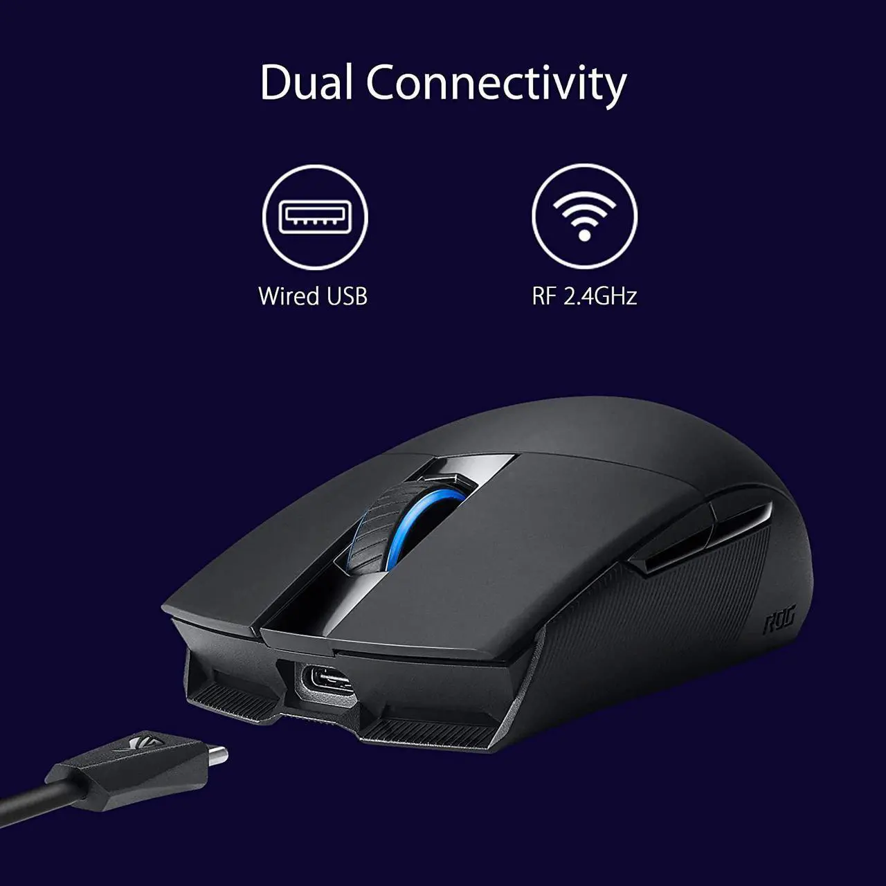 Alt view image 2 of 7 - South City Mall Optical Gaming Mouse - ROG Strix Impact II | Wireless Gaming Mouse with 16,000 DPI | 5 Programmable Buttons, RGB Lighting, 2.4 GHz, Long Battery Life, Lightweight, Ergonomic