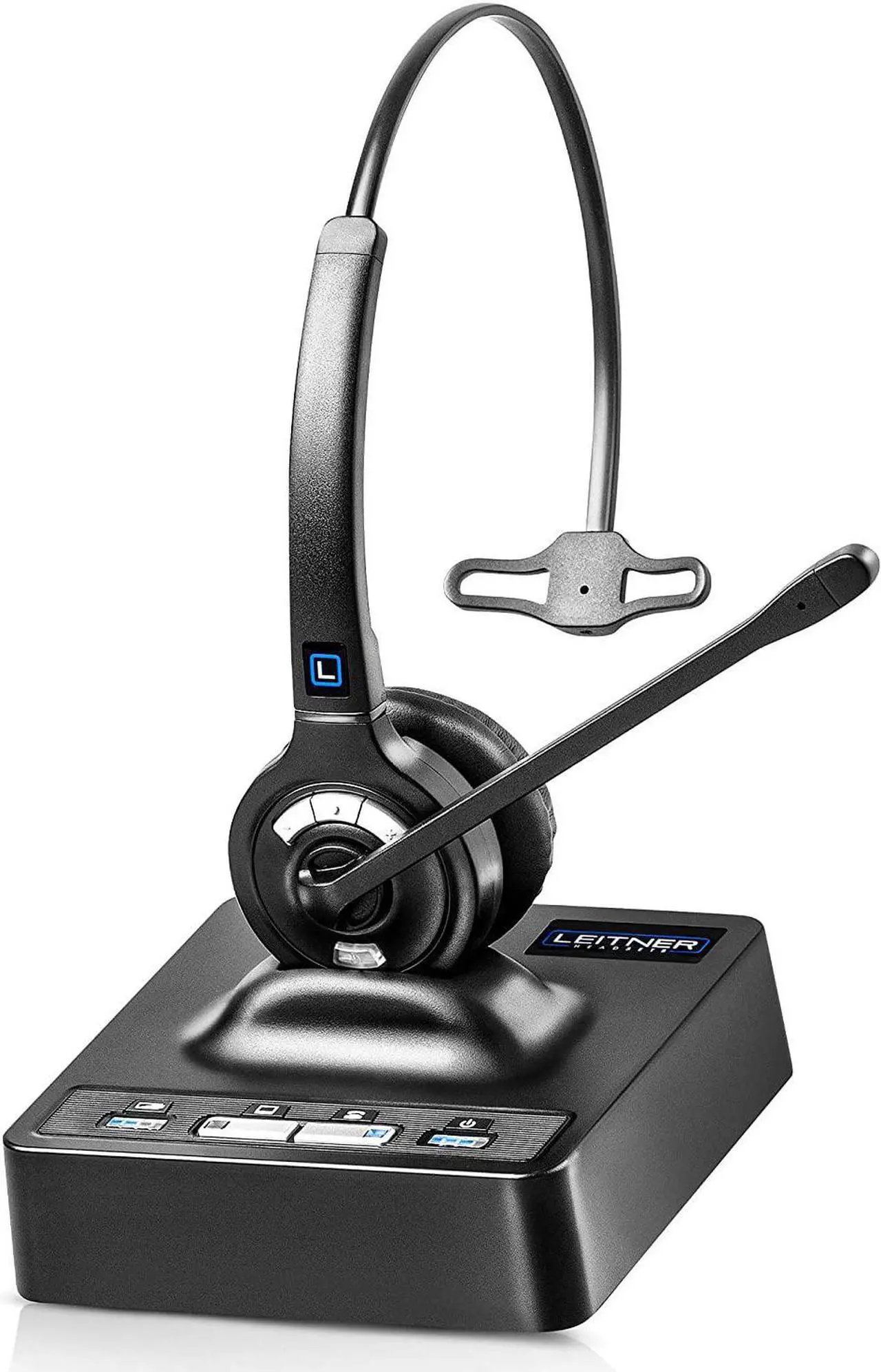 Alt view image 6 of 7 - LH575 2-in-1 Wireless Office Headset with Mic - Computer & Telephone Headset - DECT Headset, NOT Bluetooth - 5 Year Warranty - Phone Headsets for Office Phones - Best Headset for Noisy Office